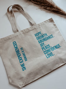 "there is purpose" tote (blue)