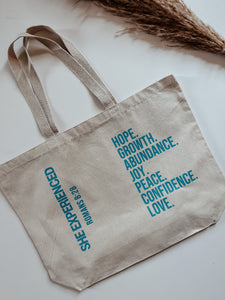 "there is purpose" tote (blue)