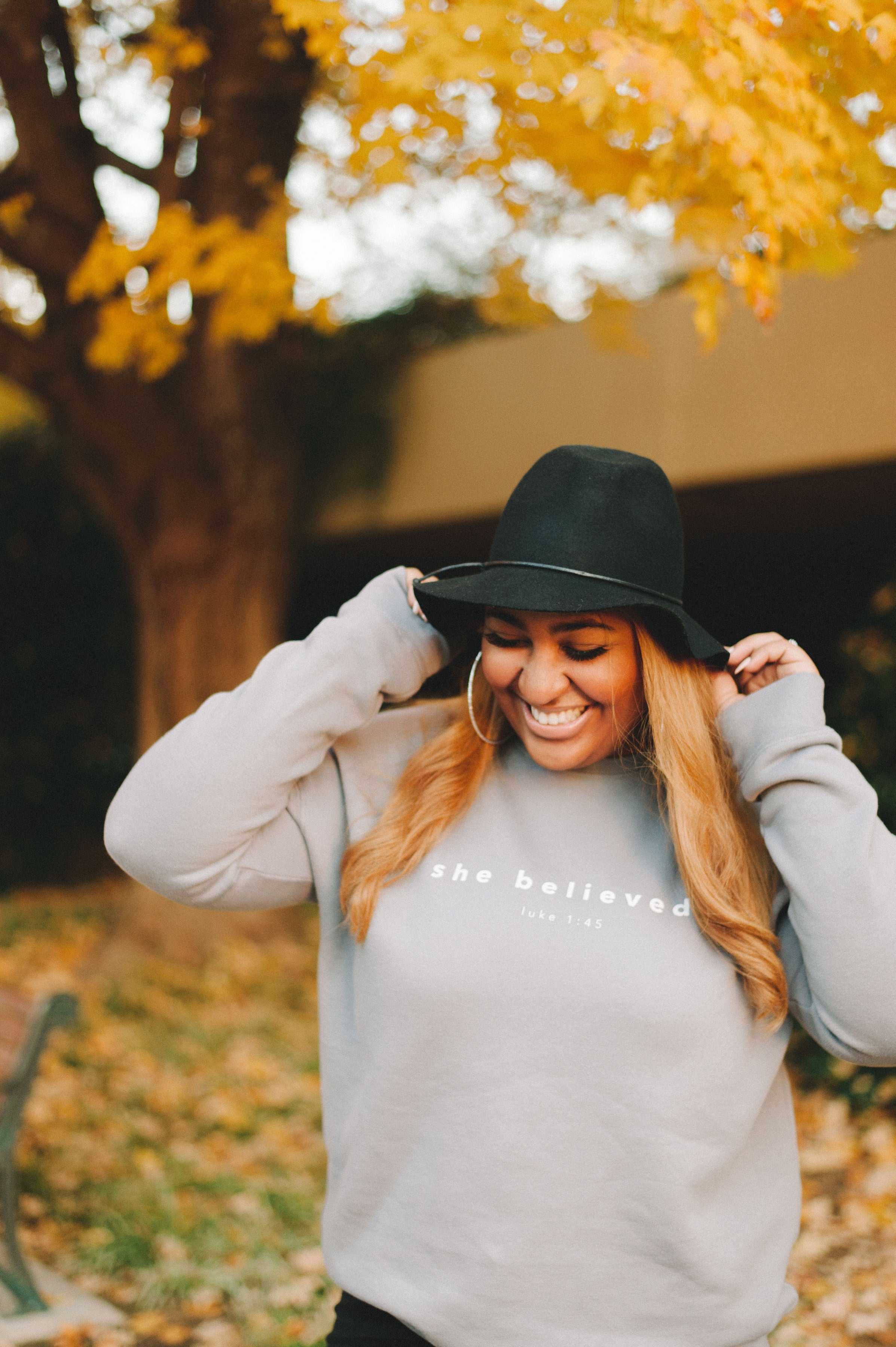 "she believed" crewneck