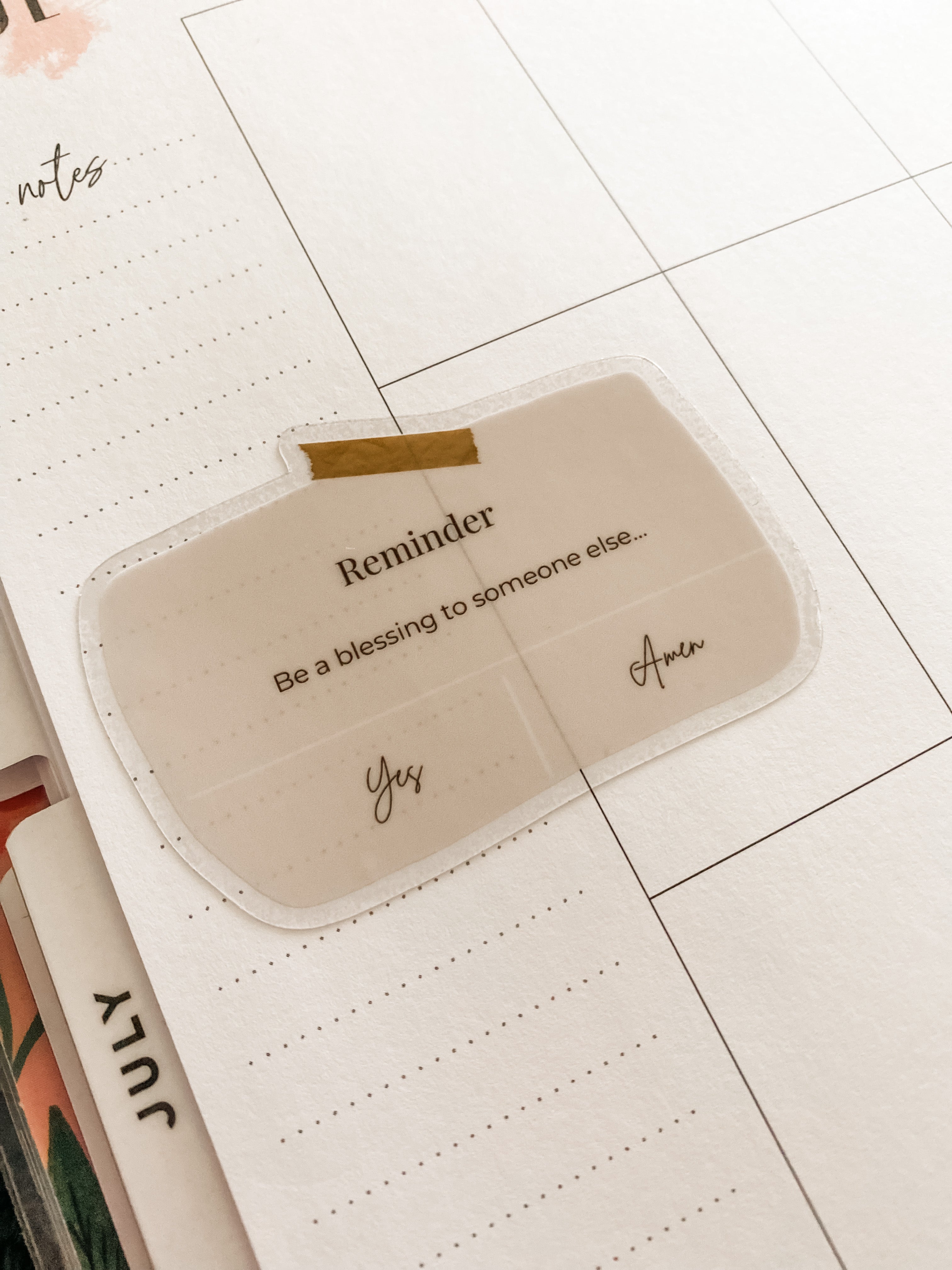 "be a blessing" clear sticker