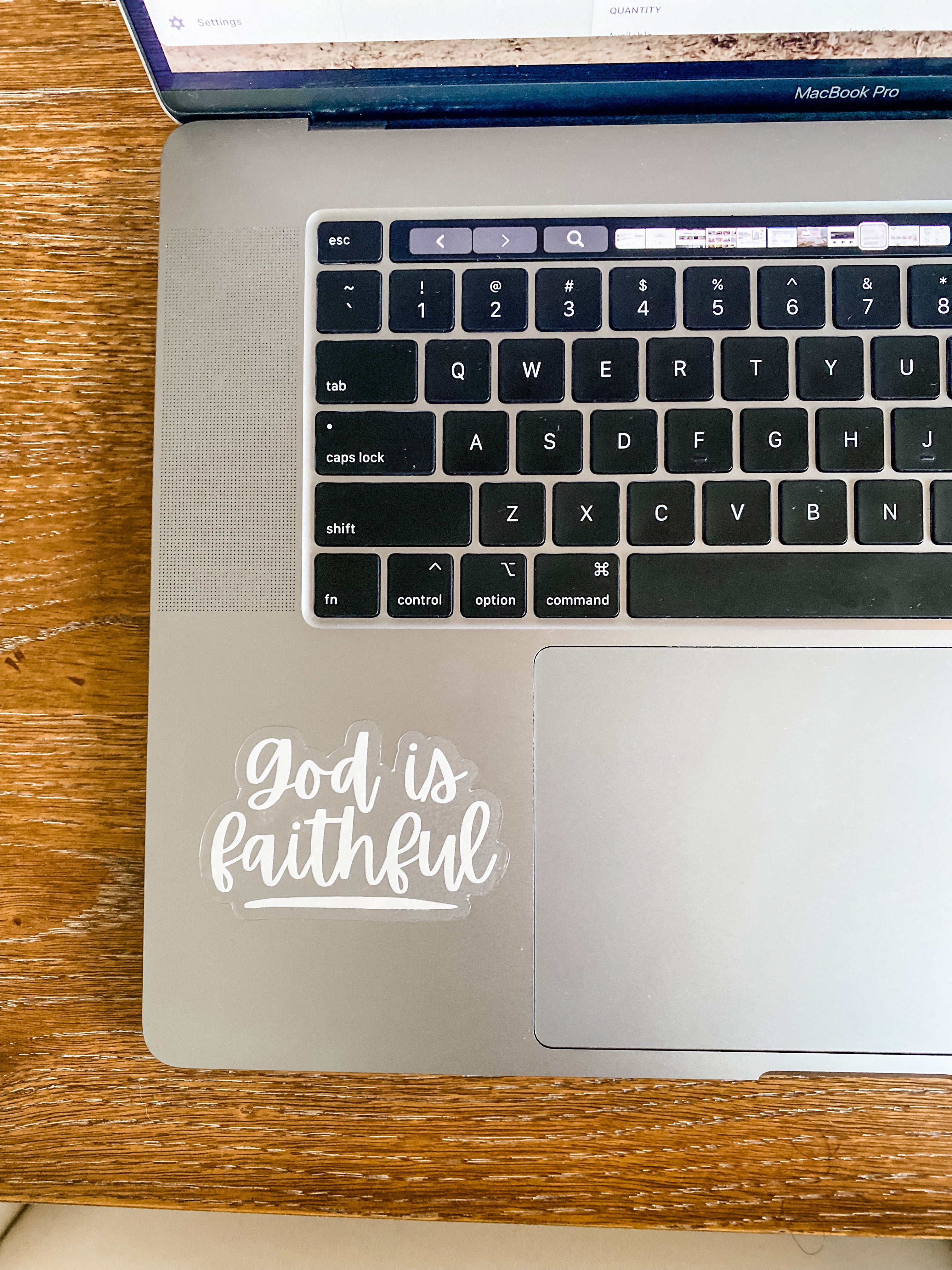 "God is faithful" clear sticker